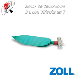 Alternative view of Bolsa de Reservorio ZOLL 3 L con Válvula en T