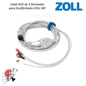 Alternative view of Cable ECG de 3 derivadas para Desfibrilador ZOLL M2