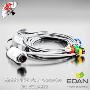 Alternative view of Cable ECG de 5 Ramales EDAN EC05DIS061