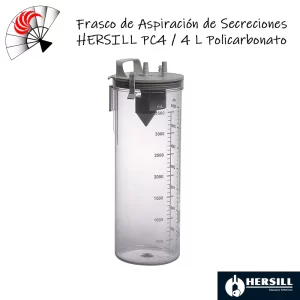 Alternative view of Frasco de Aspiración de Secreciones HERSILL PC4 / 4 L Policarbonato